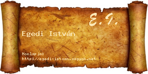 Egedi István névjegykártya